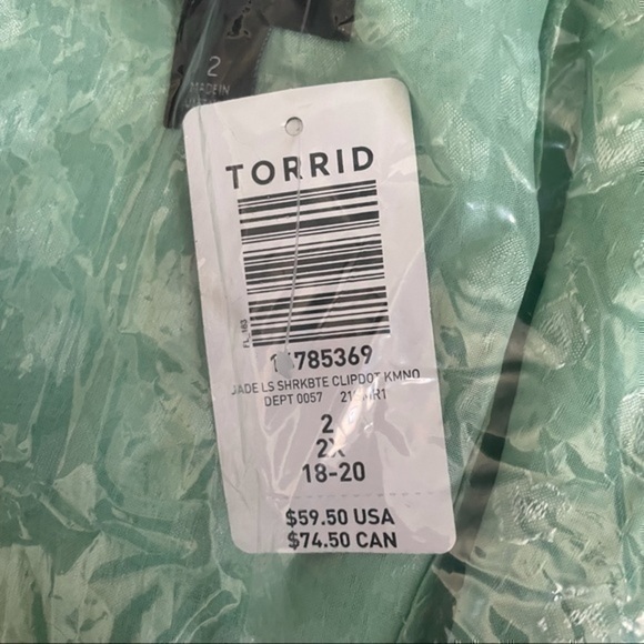 Torrid Heart Kimono Size 2 - Picture 5 of 5